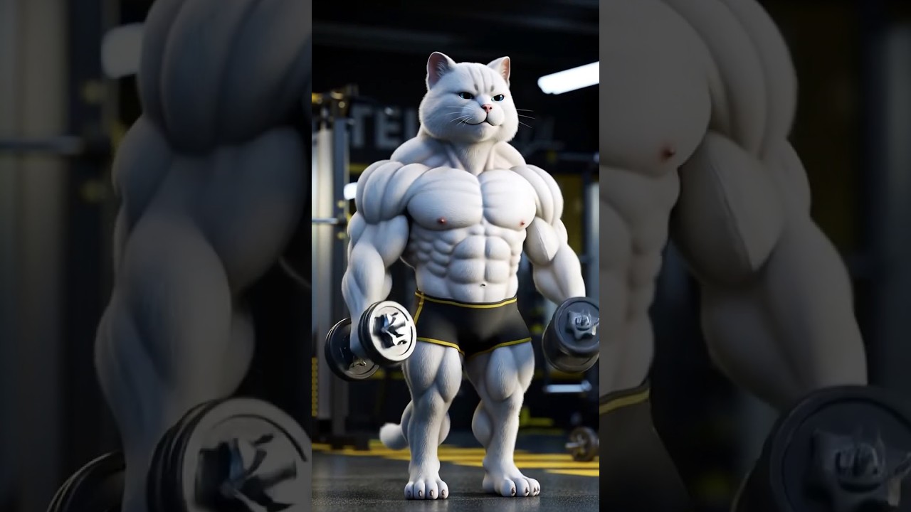 Skinny cat amazing body transformation😍😍 #shorts