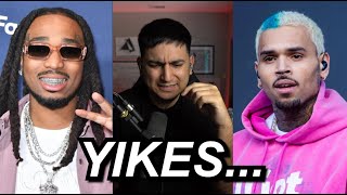 BRO DOES NOT CARE LOL. CHRIS BROWN &quot;WEAKEST LINK&quot; QUAVO DISS FIRST REACTION