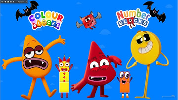 Halloween ColourBlocks, Number Halves 91.5 to 105.5! Numberblocks Puzzle Tetris Game ASMR SPACE