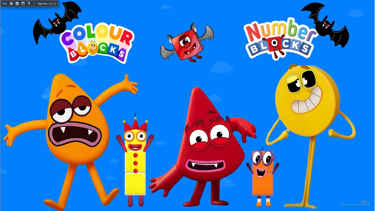 Halloween ColourBlocks, Number Halves 91.5 to 105.5! Numberblocks Puzzle Tetris Game ASMR SPACE