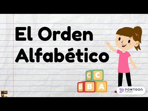 Video: ¿Puedes ordenar alfabéticamente las palabras?