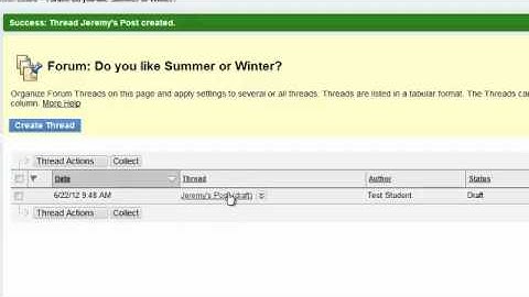 ATSU - Bb 9.1 Discussion Board - Saving Draft