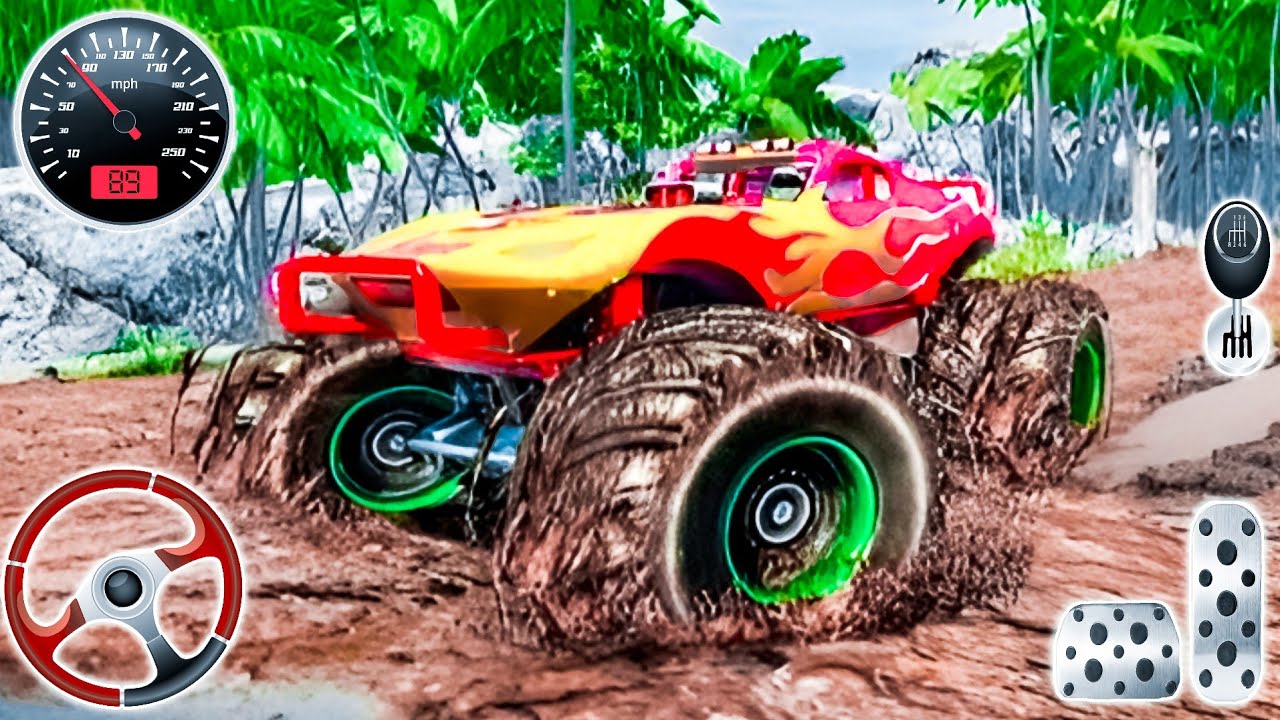 Offroad Mud Monster Truck 4×4 Driving 🔷 Real Jeep Drive Mud Rocks