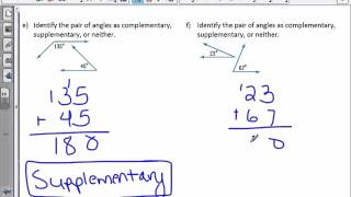 7th Grade 7-2: Complimentary and Supplementary Angles