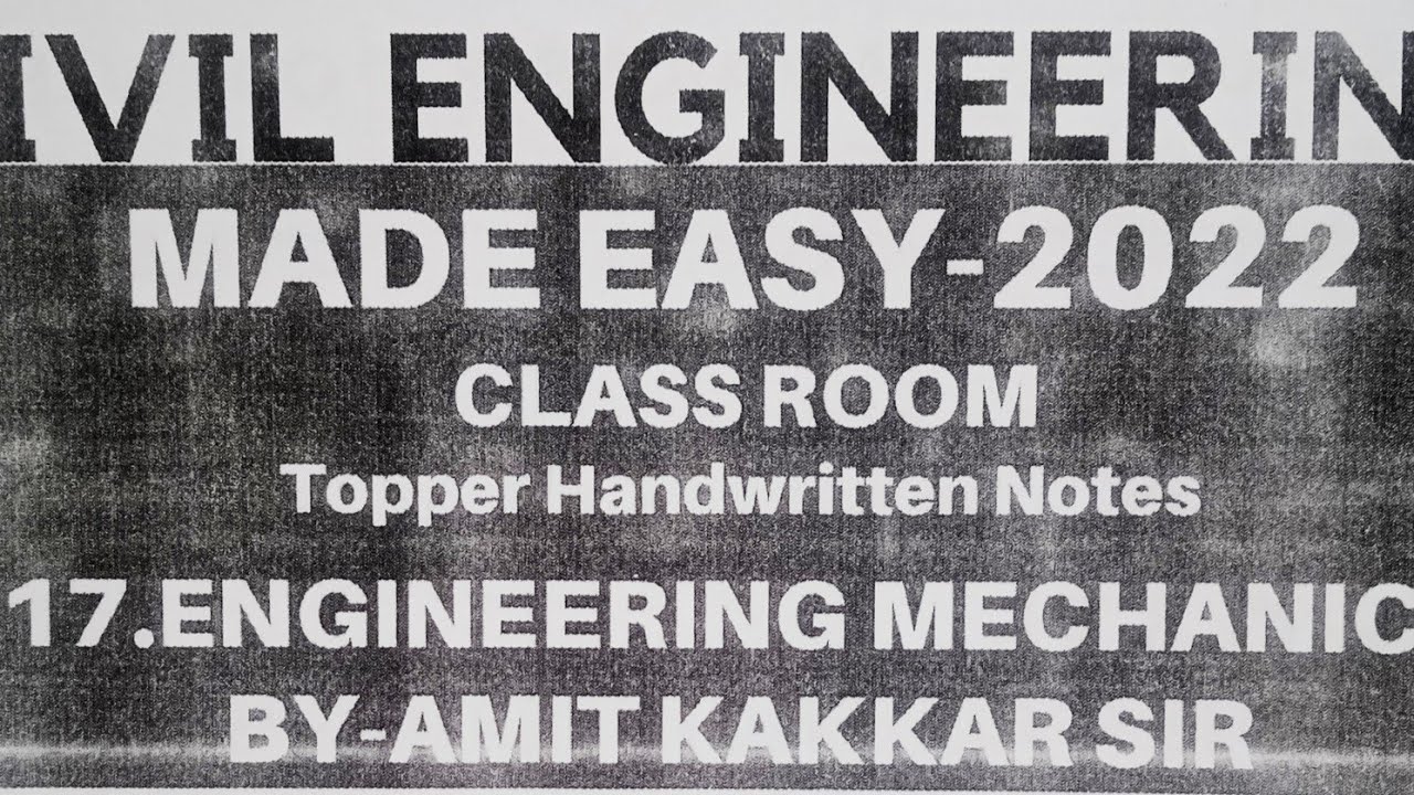 Engineering Mechanics | Made Easy | IES Master | Part-2 - YouTube