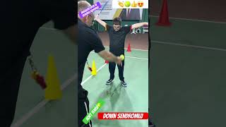 DOWN SENDROMLU SPORCUM ENSAR İLE KORT TENİSİ🎾👏👍😍