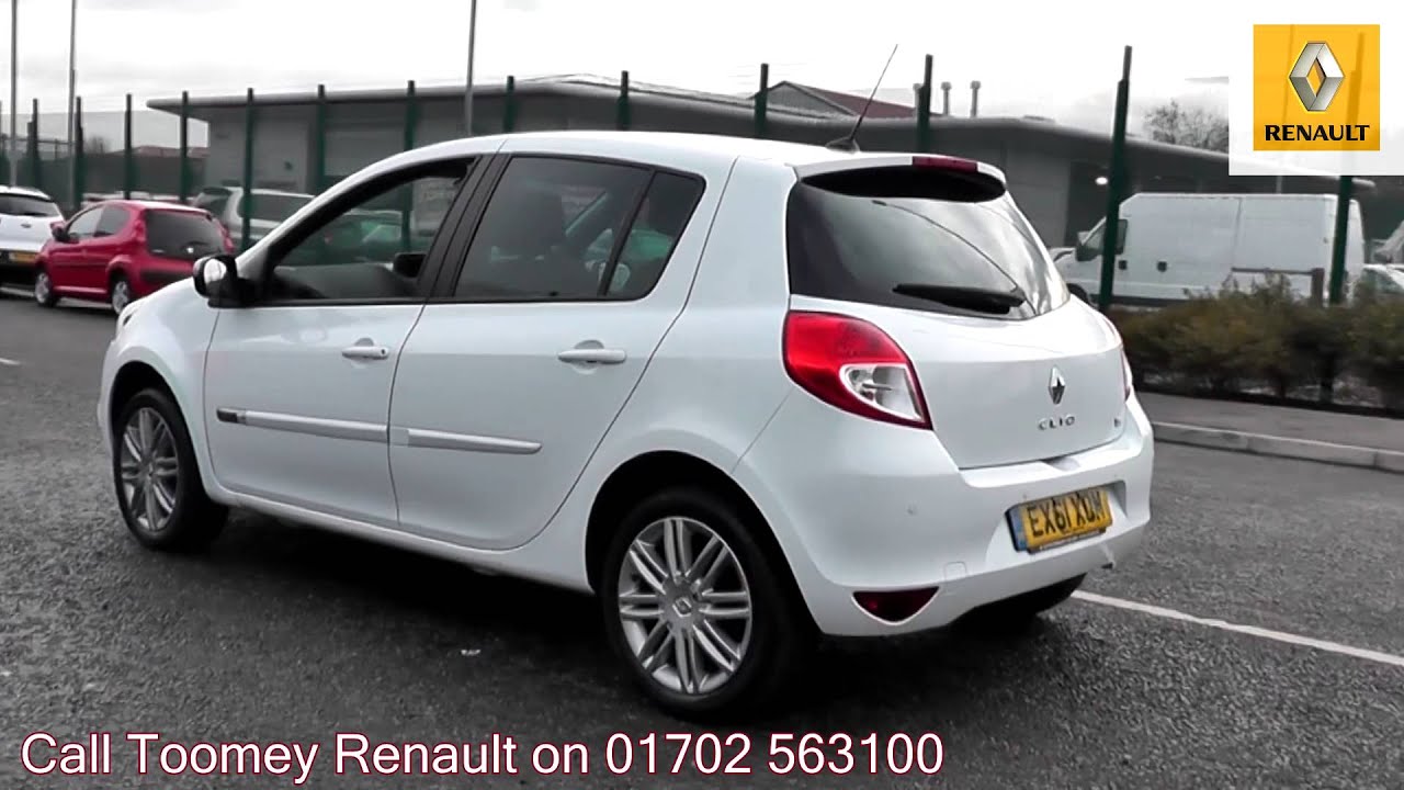 Genealogie Kust Zo veel 2011 Renault Clio GT Line Tom Tom 1.2l White EX61XOM for sale at Toomey  Renault Southend - YouTube