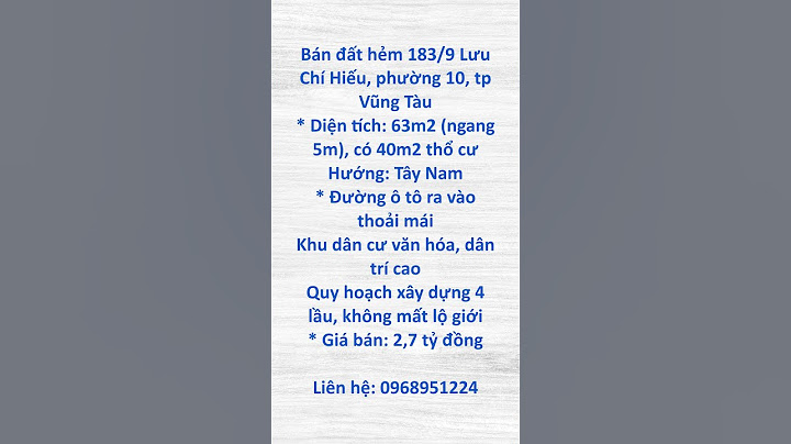 Số 1 lưu chí hiếu bà rịa là cty gì năm 2024