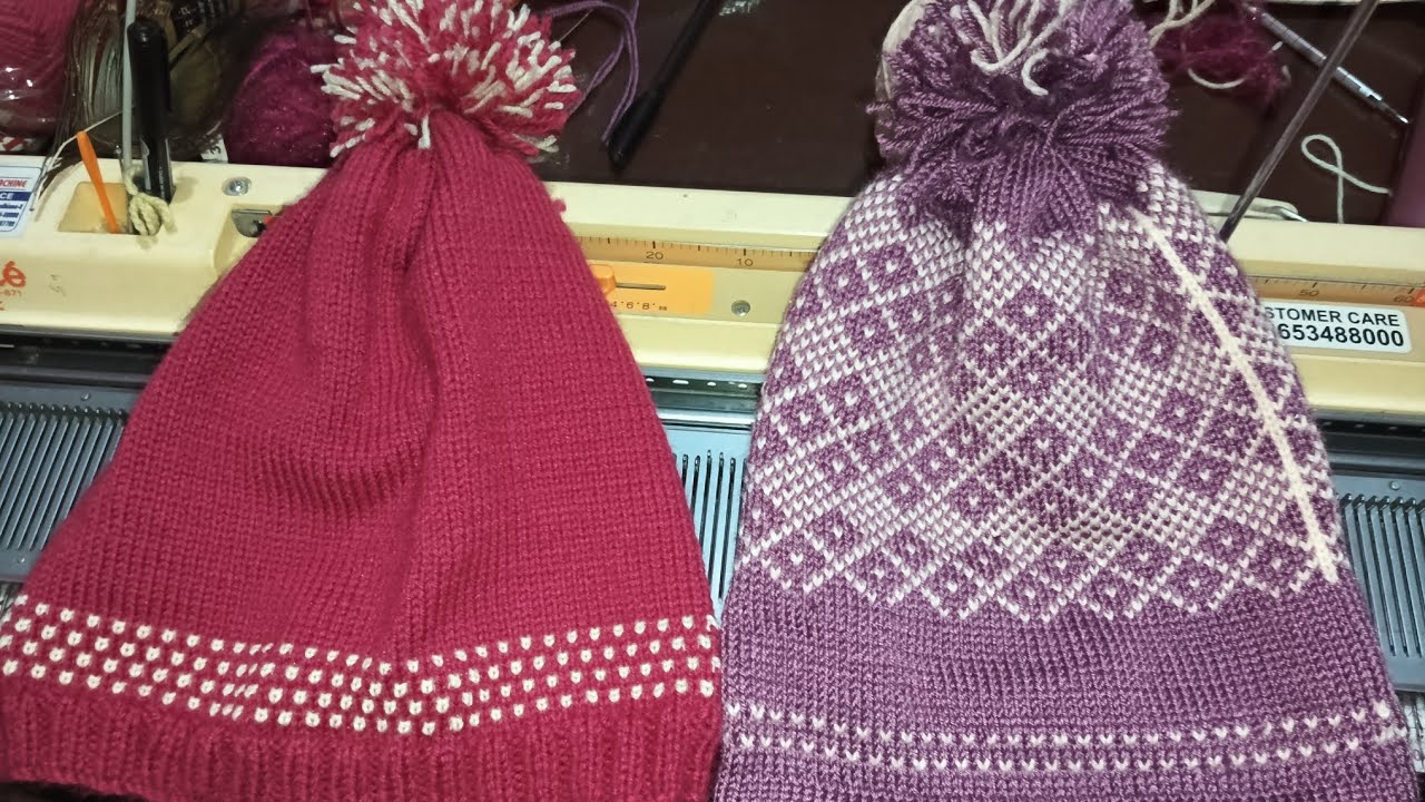 knitting machine से टोपी/Cap बनाना सीखें। ❤️