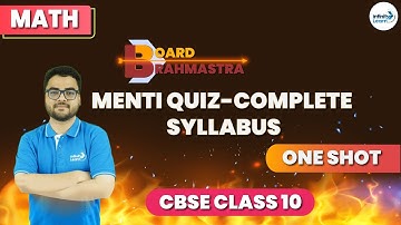 Menti Quiz || CBSE Class 10 Math - Half Year Syllabus Test || Board Brahmastra || Misbah Sir || IL