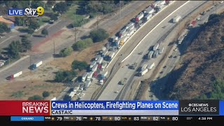 "A truckers worst nightmare": Castaic fire causes huge traffic issues on the 5 freeway