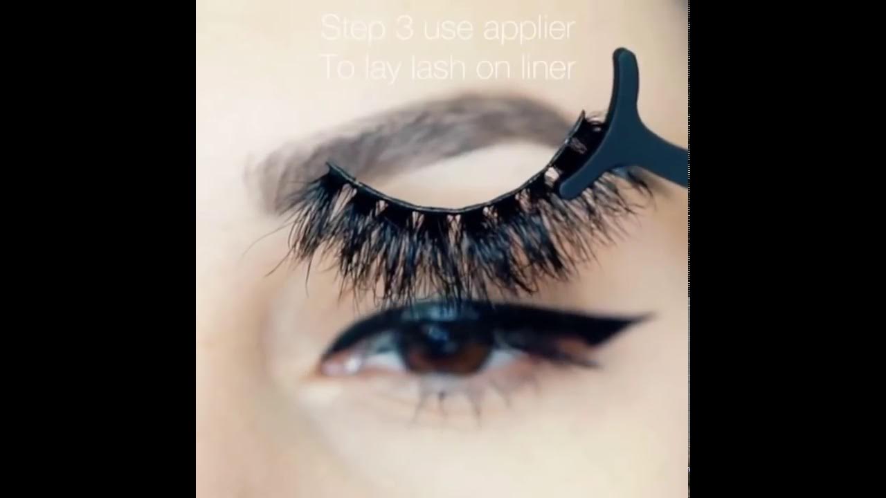 How to apply lashes without GLUE in less than 30 seconds LASH HACK