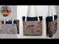 Diy​ Bag​|Tote​ bag​|tutorial​|อาชีพ​เสริม​สอน​เย็บ​กระเป๋า​ผ้า​ฟรี​|กระเป๋า​สะพาย​ข้าง​|รัชนี​
