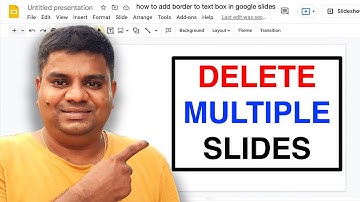 How To Delete Multiple Slides In Google Slides