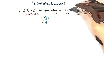 Is subtraction associative - Intro Algebra Review