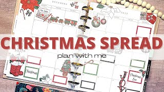 PLAN WITH ME - CLASSIC HAPPY PLANNER - DECEMBER MONTHLY SPREAD HOLLY JOLLY LIVE LOVE POSH CHRISTMAS