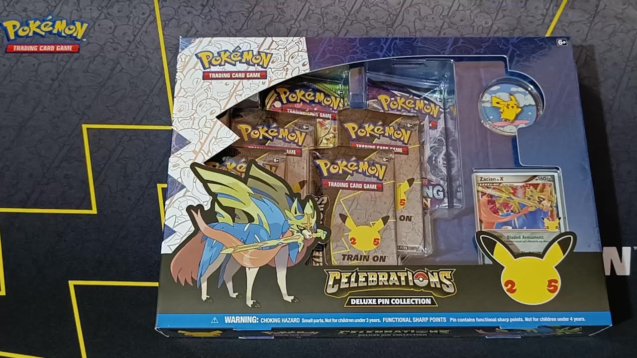 Pokémon Opening - Celebrations Deluxe Pin Collection: Zacian LV. X 3/3