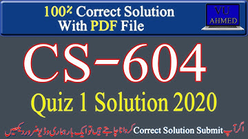 cs601 quiz no 1 spring 2020
