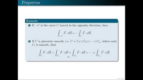 [Math 23] Lec 4.1 Line Integrals of Vector Fields, Work (Part 2 of 2)