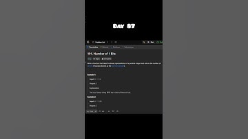 LeetCode 191 | Number of 1 Bits #javaprogramming #100daysofcoding #leetcodechallenge