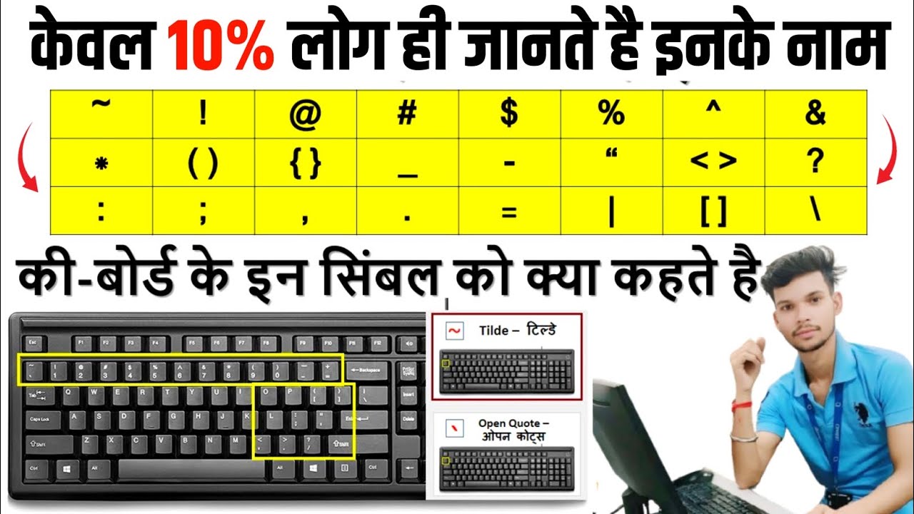 Computer Keyboard Symbols Names (हिंदी) || Keyboard Symbols Name || keyboard all symbol name