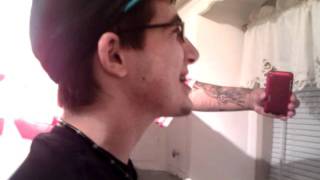 Justin Nappi doing the cinnamon challenge