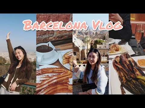 ES February Vlog｜大吃巴塞隆納 EP2、烤大蔥 Calcot 的季節、桂爾公園、便宜又好吃的吉拿棒、看巴塞隆納全景的西班牙版望高寮