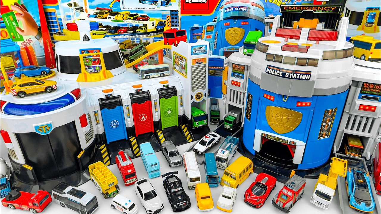 トミカぐるっと変形！ポリスステーション Tomica Transforming Police Station ASMR Satisfying with Unboxing