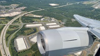 American Airlines Boeing 777-200ER Pushback, Taxi, and Departure from Charlotte