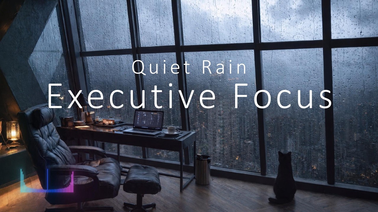 Executive Solitude – Deep Focus Music for Rainy High-Rise Work | Calm Ambient for Long Focus