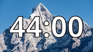 44 Minute Timer | Snowy Mountains | NO Music