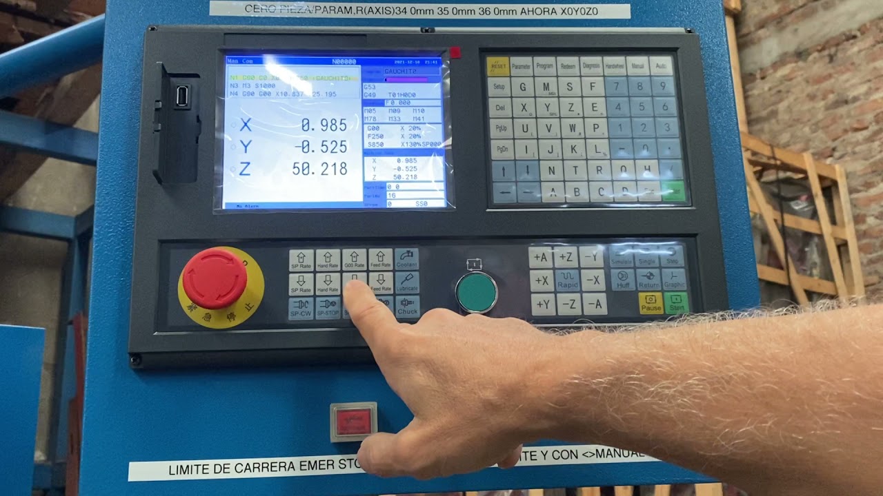 Primeros pasos fresa cnc Control 990 Pba