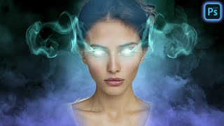 Trending! Glow Eye Smoke Effect  - Photoshop Touch Tutorial