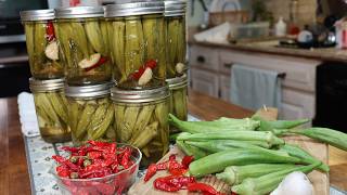 Delicious, Crunchy Pickled Okra