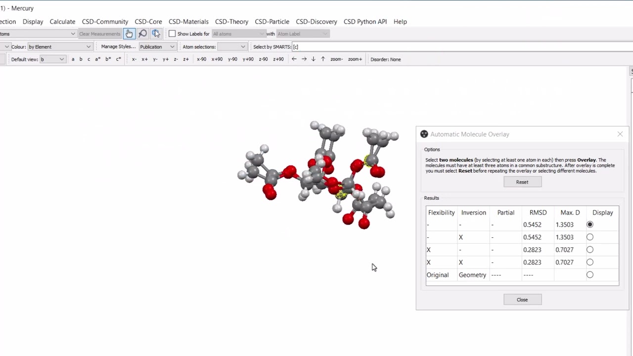How to: Overlay molecules in Mercury