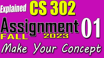 CS302 Assignment 1 Solution Fall 2023 | CS302 Assignment 1 Solution 2023