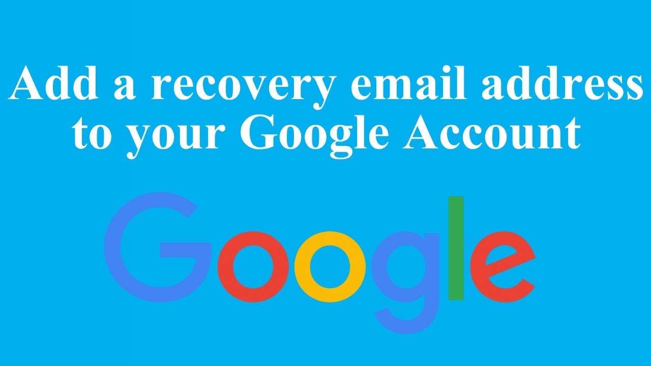 Add a recovery email address