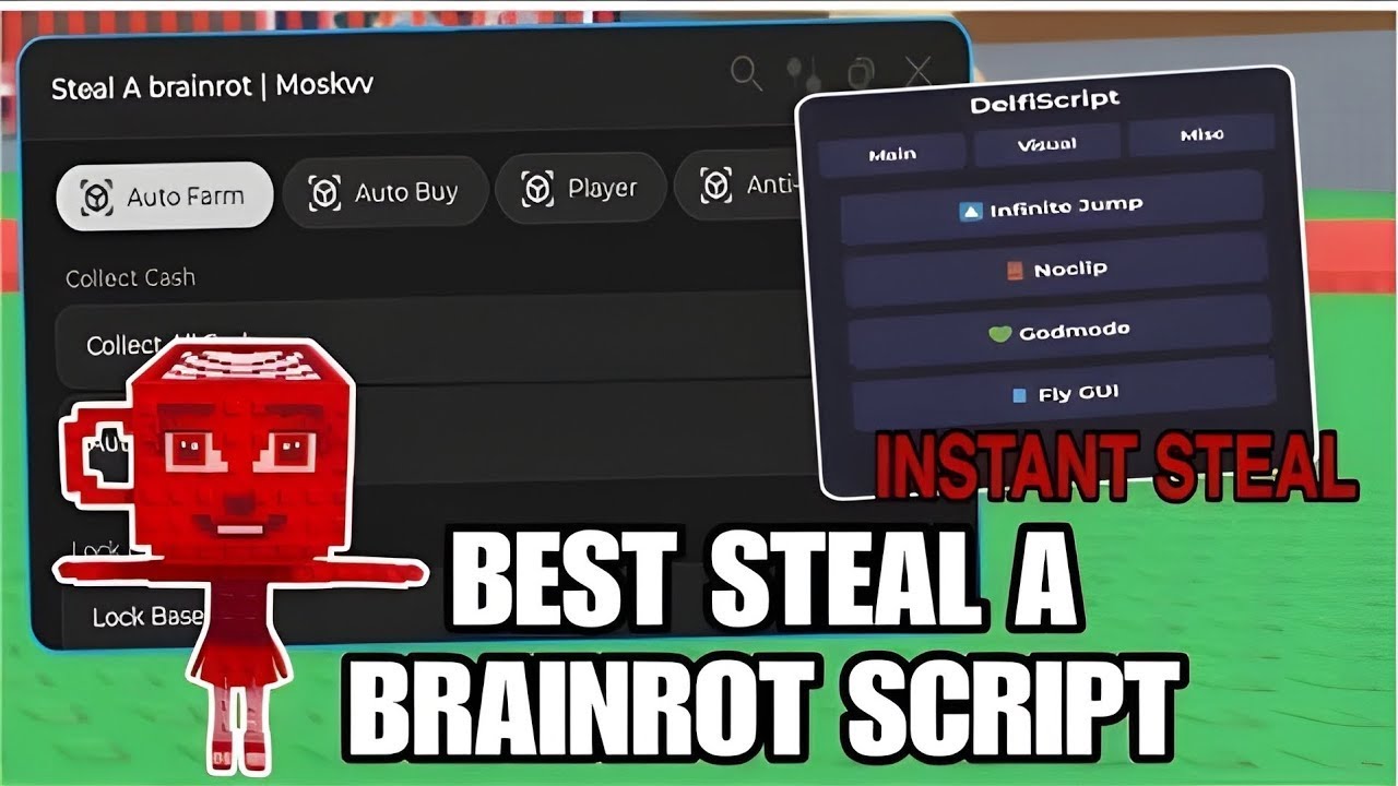 Steal A Brainrot Script - Instant Steal, Locked Esp, Infinite Cash [NO ...