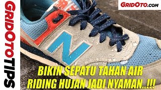 Cara Bikin Sepatu Tahan Air, Hujan Bisa Tetap Riding | How To | GridOto Tips