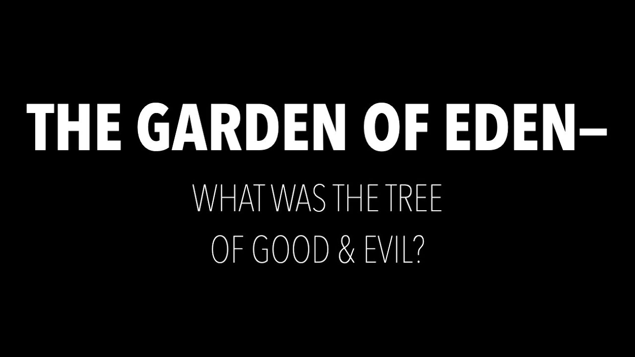 THE GARDEN OF EDENWHAT WAS THE TREE OF GOOD & EVIL? WHY DID GOD ALLOW