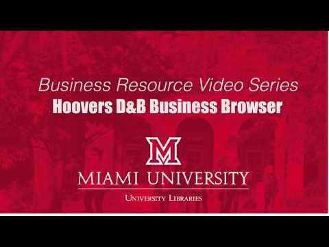 Business Video Series: Hoovers D&B Business Browser