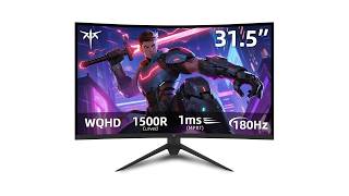 Review KTC 32 Inch Curved Gaming Monitor 180Hz 1440P FreeSync HDR