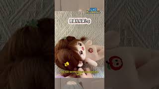 Tie a Simple and Cute Hairstyle for Your Cotton Doll#cute #20cmplush #doll