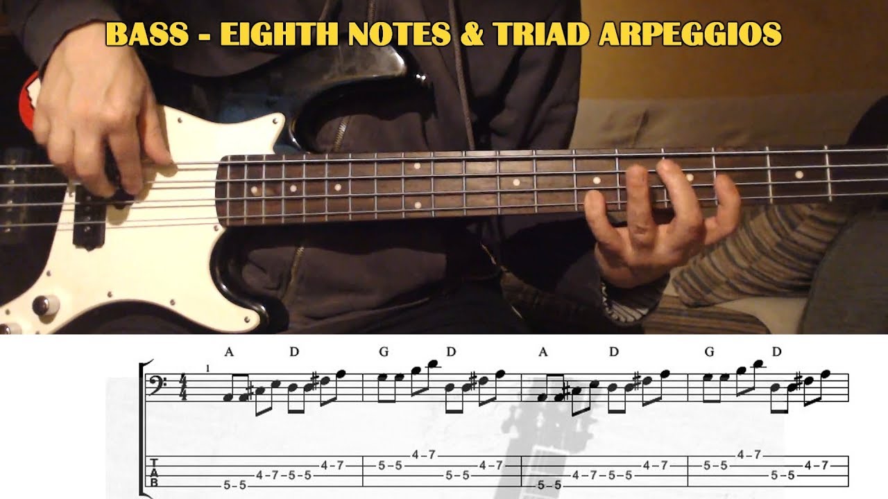 Bass Guitar Triads Chart