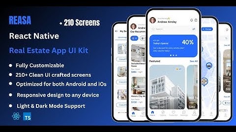 Reasa - Real Estate React Native App Ui Kit