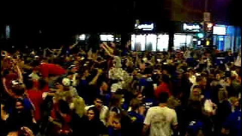 KU Final Four win celebration April 5, 2008 Lawrence, Kansas