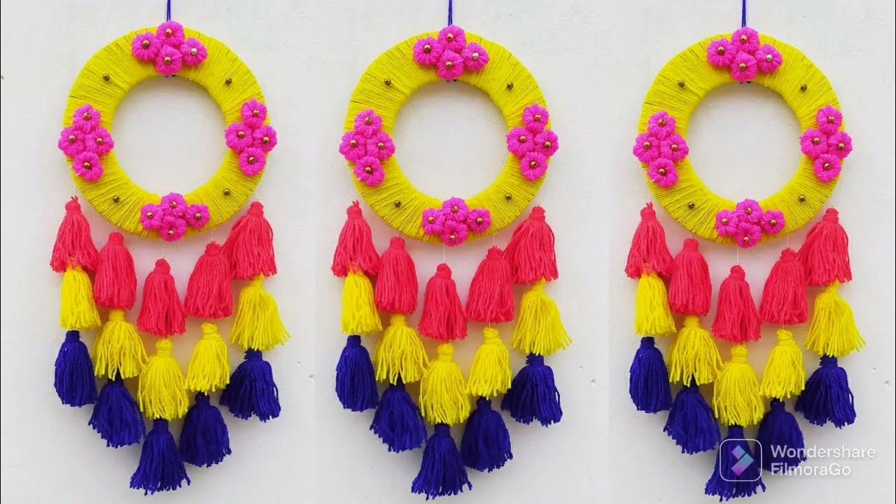 Wollen toran//ऊन का तोरण// How to make toran for festival//Best out of