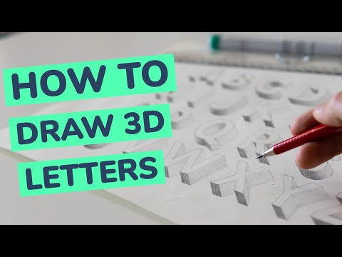 How To Draw 3D Letters (Step By Step Tutorial)