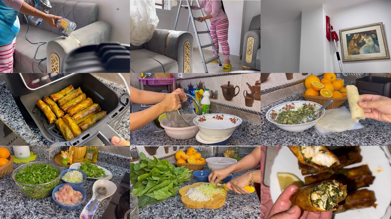 روتين يوم معايا../ رجعت صالون تشعل شعيل👌. عشانا بوراك بالسلق بدون قلي و شوربة فارميسال😍