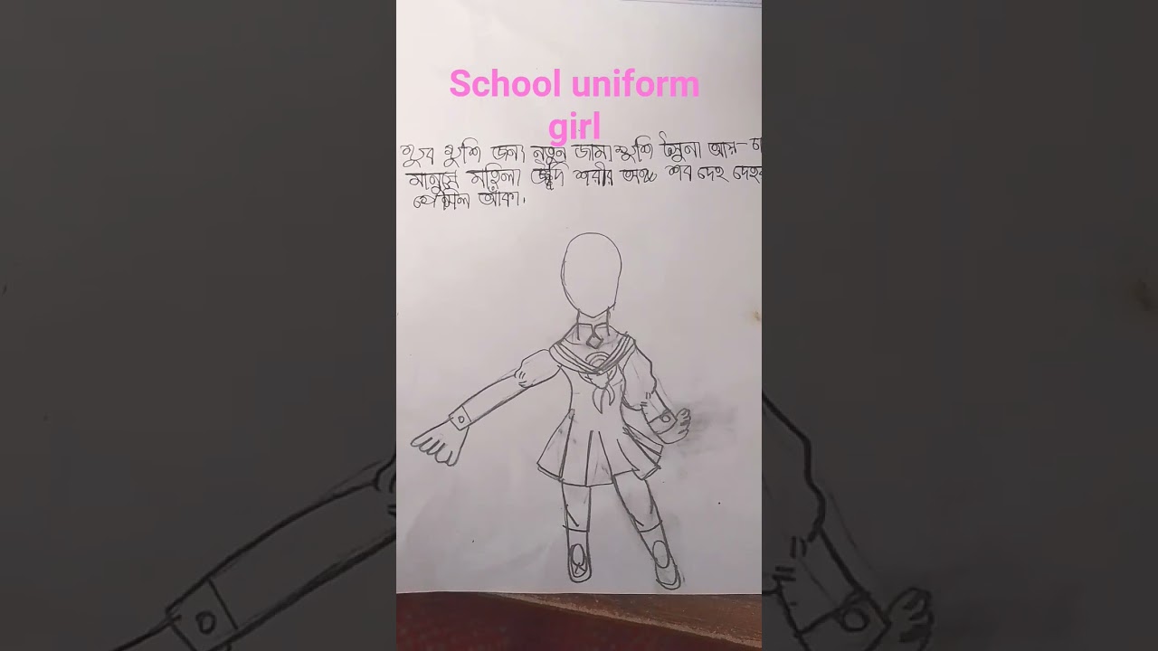 school uniform girl how to draw tsuna ae-cha (yozukura Gary 7) comics step by step drawing.